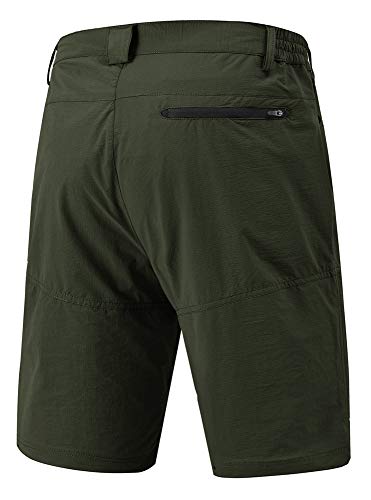Rdruko Men's Quick Dry Work Cargo Golf Shorts Lightweight Shorts With Zipper Pockets(Green, Us 32) #TOP1