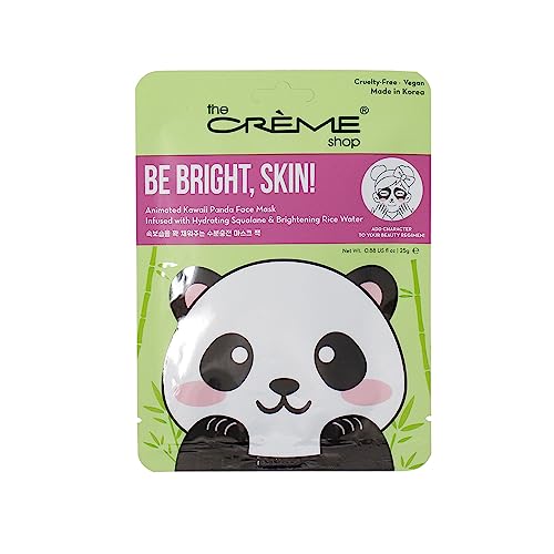 The Crème Shop. Be Bright, Skin! Kawaii Panda Mascarilla Infusionada con Esqualeno y Agua de arroz