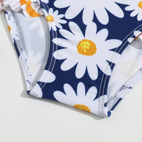 Toddler Baby Girls One Piece Swimsuits Ruffle Strap Beach Swimwear Floral Printed Bathing Suit Cute Swimming Suit4