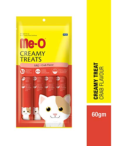 Image of Me-O Creamy Cat Treats for All Life Stages-Crab Flavor 60 G Pack of 12 (720G)