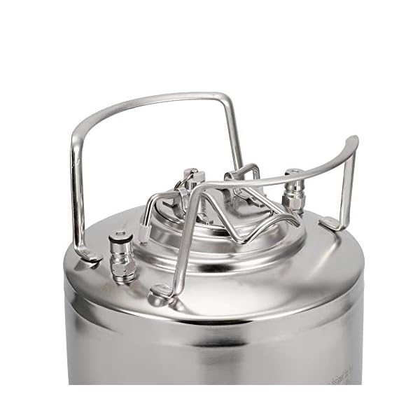 Sorand Beer Keg, 10L Stainless Steel Beer Keg Mini Household Beer Barrel Beverage Keg Home Beer Brewing Tools with Double Handle, for Coffee/Beer/Home Brewing/Cola, Corrosion-resistant - Image 9