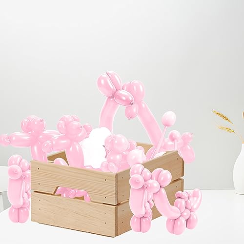 Image of 260 Macaron Pink Balloons for Balloon Arch and Animals, with 50 Long Balloons Included