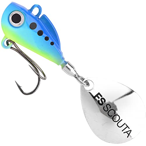 6 Spro Freestyle Scouta Jig Spinner 6g Spinnköder + 10 Neptunmaster Snaps Gr. XS, Angelset zum Spinnfischen auf Barsch – Bild 7