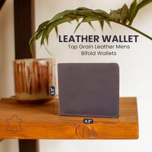 Personalized Leather Wallet, Custom Wallets for Men - Great Gift for Him, Dad, Husband, Anniversary, Groomsman - Top Grain Wallet for Son, Grandpa, Boyfriend, Wedding2