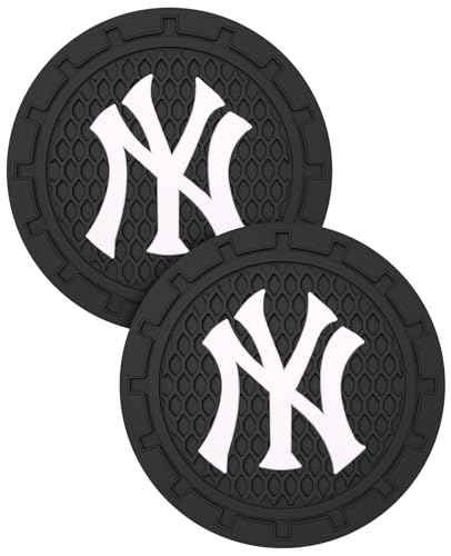 Car Cup Holder Coasters for New York Yankees Baseball Fans, Silicone Non-Slip Car Coasters for Car Cup Holder,Car Interior Accessories, NY Yankees