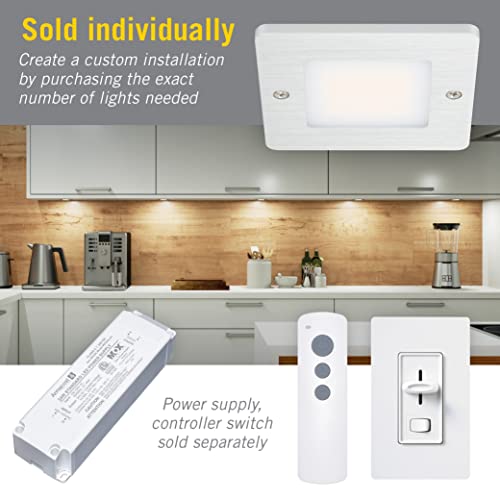 Image of Armacost Lighting Square Low Profile Under Cabinet LED Puck Light 4000K 238211