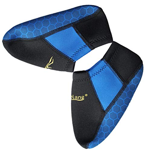 LIOOBO Zapatos de agua azules para ir descalzo, para la playa, antideslizantes, para bucear, nadar, surf, kayak, conducción, yoga, mujeres, hombres, talla XL, color Azul, talla Medium