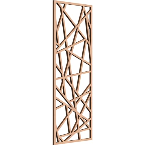 Image of Conway Decorative Pierced Fretwork Wood Wall Panels, 9 3 /8 inchW x 24 3 /8 inchH x 1 /4 inchT, Alder