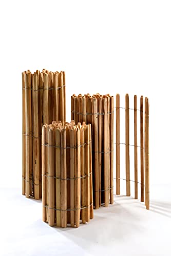 Staketenzaun aus Akazienholz - Premium Naturzaun mit sehr geraden und dicken Staketenlatten - Langlebig und…