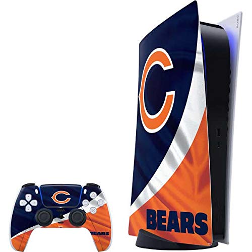 Skinit Decal Gaming Skin Compatible with PS5 Digital Edition Bundle - Officially Licensed NFL Chicago Bears Design