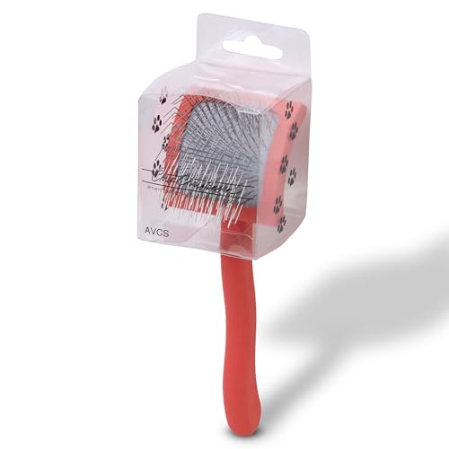 Chris Christensen Baby G Mini Slicker Bürste, Pflegen wie ein Profi, Fluff Entwirrung Stil, spart Zeit & Energie, Coral, klein, für Haustiere, perfekt für Hunde & Katzen