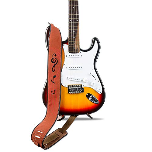 Dulphee Sangle de guitare en cuir pour basse, guitare électrique et guitare acoustique - Les Beatles, Paul McCartney, John Lennon, RIngo Starr, George Harrison Dulphee Sangle de guitare en cuir pour basse, guitare électrique et guitare acoustique – Image 5