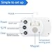 Refrigerator Thermometer Digital Fridge Freeze Room Thermometer Waterproof Large LCD Display Max/Min Record Function, White