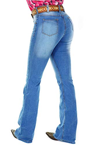 Calça Jeans Feminina Cowboy ST Flare Delave