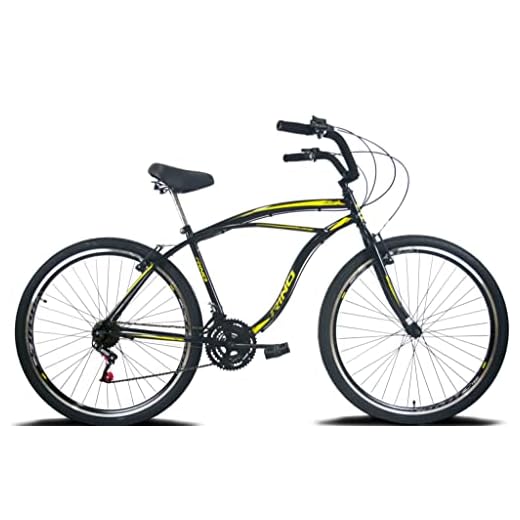 Bicicleta Caiçara Beach Aro 29 18v (Preto/Amarelo)