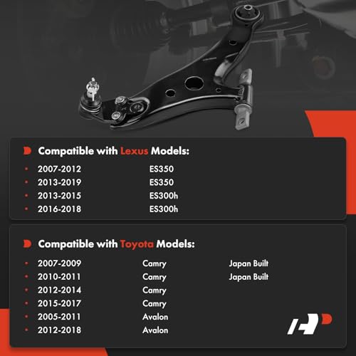 A-Premium Front Right Lower Control Arm, with Ball Joint & Bushing, Compatible with Toyota Camry 2007-2017, Avalon 2005-2018 & Lexus ES350 2007-2019, ES300h 2013-2018 - Image 3