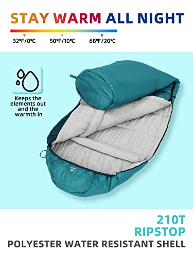 Bessport Mummy Sleeping Bag | 15-45 ℉ Extreme 3-4 Season Sleeping Bag For Adults Cold Weather– Warm And Washable, For Hiking Traveling & Outdoor Activities #TOP2