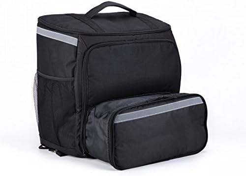OutRider Large Insulated Backpack Delivery Bag for Takeaway Food Deliveries. Telescopic Pizza Pocket for Bicycle Delivery. High Quality Waterproof Fabric with Customisable interior and Comfort System.