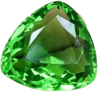 40-50 Ct Green Peridot Pendant Size Trillion Shape Natural Loose Gemstone for Necklace Bracelet and Jewelry Making