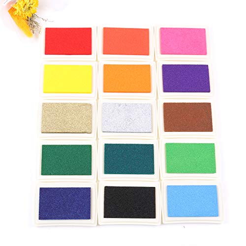 Zwbfu Almofada de tinta artesanal DIY Stamp Inkpad para crianças adultas para carimbos de borracha d