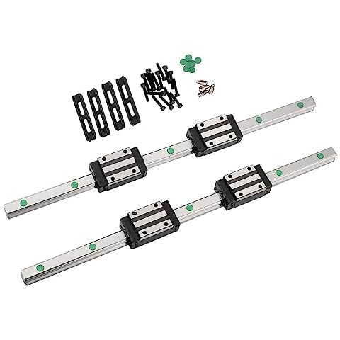 550MM Linear Rail 2PCS HGR15 Linear Guide Rail HGH15 Linear Slide Rail with 4PCS HGH15CA Carriage Slider Block CNC Kit Cover