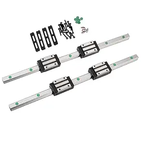 550MM Linear Rail 2PCS HGR15 Linear Guide Rail HGH15 Linear Slide Rail with 4PCS HGH15CA Carriage Slider Block CNC Kit