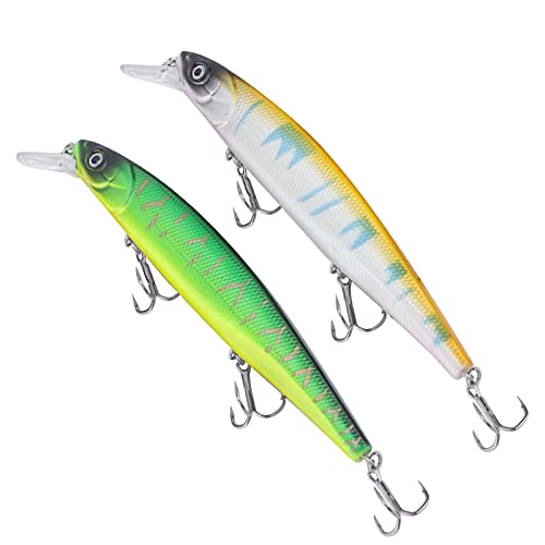 Minnow Vissen Lokken, Zinkend Minnow Aas Efficiënt Praktisch 22,8 g/14 cm Plastic + Roestvrij staal Duurzaam met haak voor het aantrekken van vissen voor sishing - Image 3