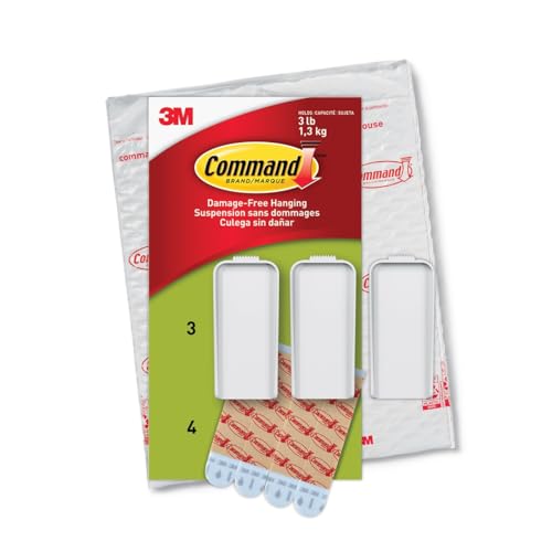 Command Large Canvas Hangers, 3 Canvas Hangers and 4 Command Strips, Damage-Free Hanging Sawtooth...