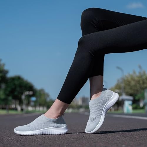Image of konhill Women's Walking Tennis Shoes - Lightweight Athletic Casual Gym Slip on Sneakers