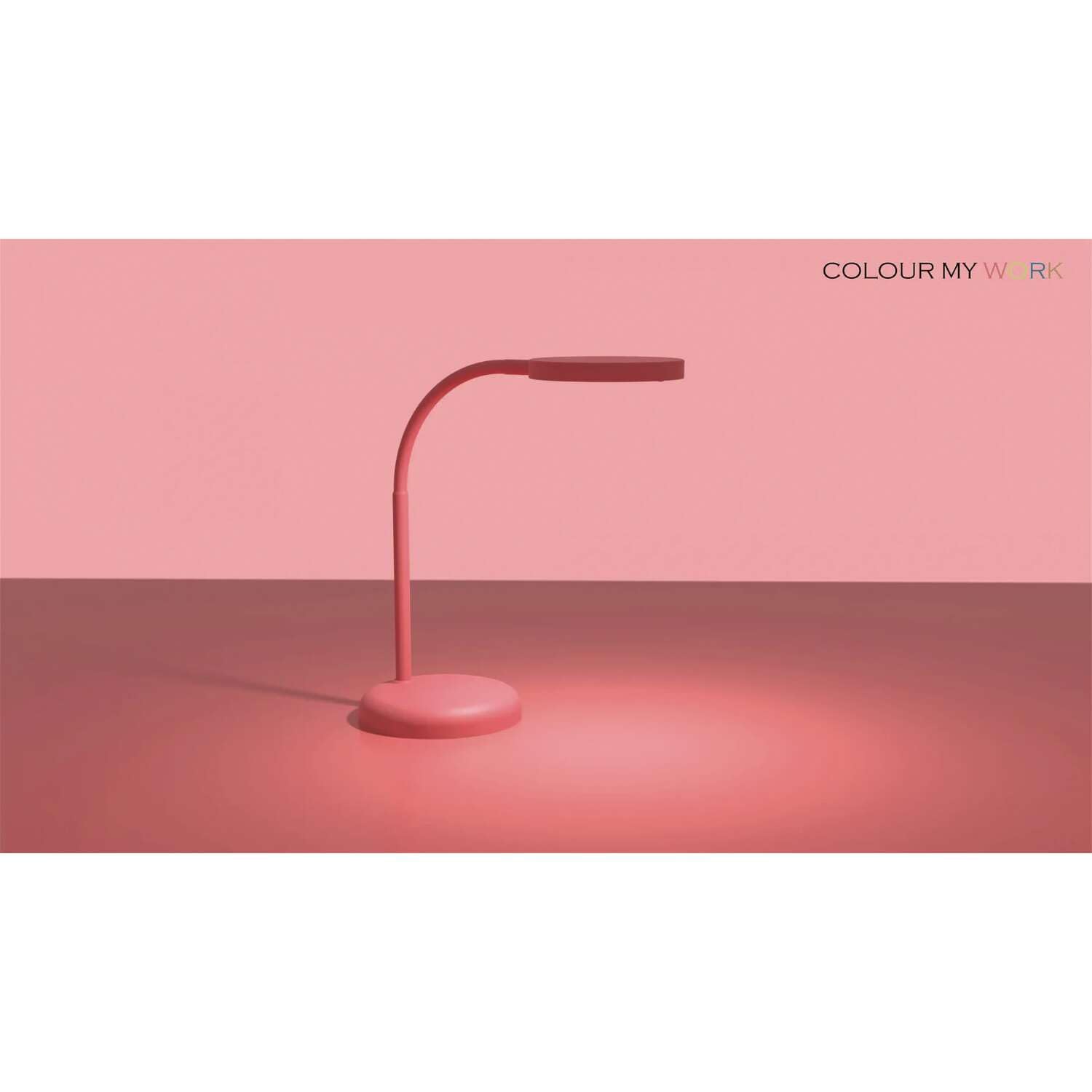MAUL MAULjoy lampa LED, lampa biurkowa na stabilnym stojaku, mała oszczędzająca miejsce lampa biurkowa do stołu i biura, elastyczna lampa o temperaturze barwowej 3000 K, dotyk różu | Przyjemne ciepłe światło, elastyczne ramię z regulacją wysokości, stabil