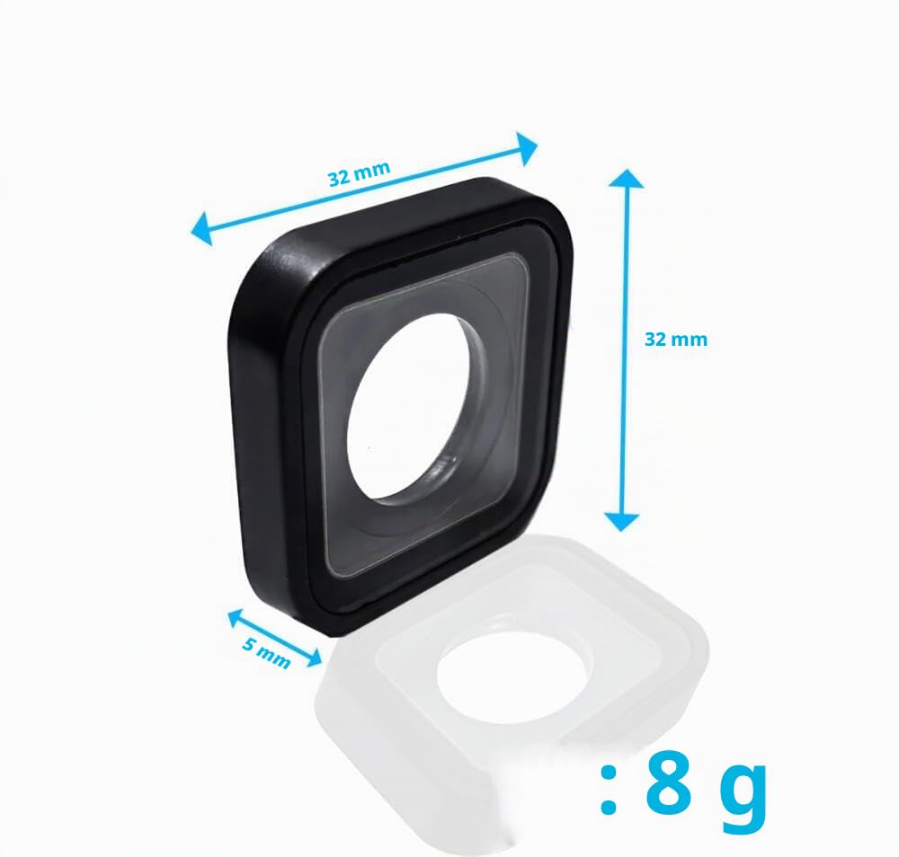 Obiettivo di Ricambio per GoPro Hero 12/11/10/9, Lente Protettiva Antigraffio in Vetro UV Compatibile con GoPro Hero 9/10/11/12 Nero