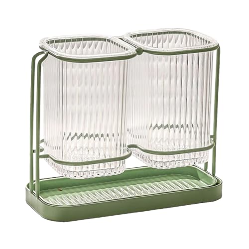Soporte para palillos – Contenedor de cubiertos, tenedores, cucharas, palillos, organizador | para encimera, granja, hogar, cocina, fregadero, gabinetes de escritorio