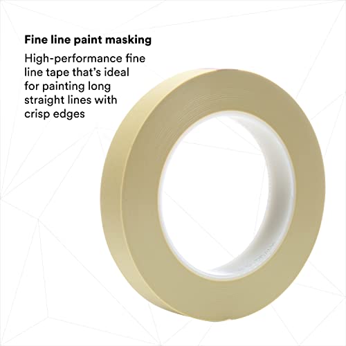 Image of Scotch Fine Line Tape 218, High-Performance, Polypropylene Plastic, Instant Adhesion, Moisture and Solvent Resistant, Green Color, 3 /4 in x 60 yd, 5.0 mil, 1 Roll