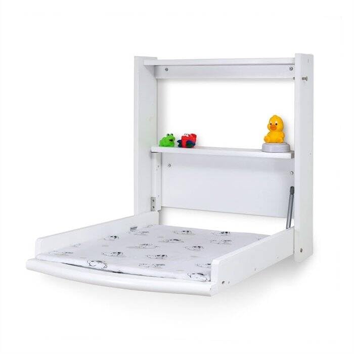 Changing Table for Wall Incl. Mattress White