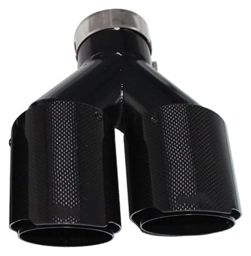 Silenciador de carbono para eliminar el escape oxidado con doble salida brillante derecha