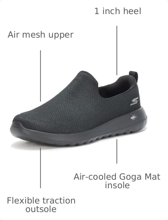Image of Skechers Men's Go Walk Max Air Mesh Slip-on Walking Shoes