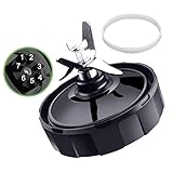 7 Fins Nutri Ninja Blender Blades Replacement Parts, Professional Extractor Blade Accessories for Ninja BL480 BL480/BL480D/BL481/BL482 BL486CO/BL487/BL487A/BL488W/BL490 and More