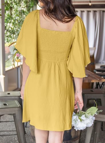 Image of Dokotoo Womens Dresses 2026 Spring Summer Deep V Neck Elegant Cocktail Bow tie Mini Dress S-XL