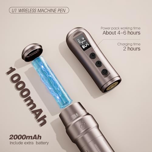 Machine maquillage permanent Biomaser U1 à 6 temps réglables et double batterie OLED