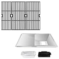 Uniflasy Grill Cooking Grates and Grease Tray for Charbroil Performance 463377017, 463347017, 463376018P2 463376117 463377117 4 Burner, Grill Parts for Charbroil 5 Burner 463347519 463347418 463342119