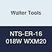 Walter Tools NTS-ER-16 018W WXM20 Carbide NTS Threading Inserts, External Thread, Full Profile, Whitworth (Pack of 10)