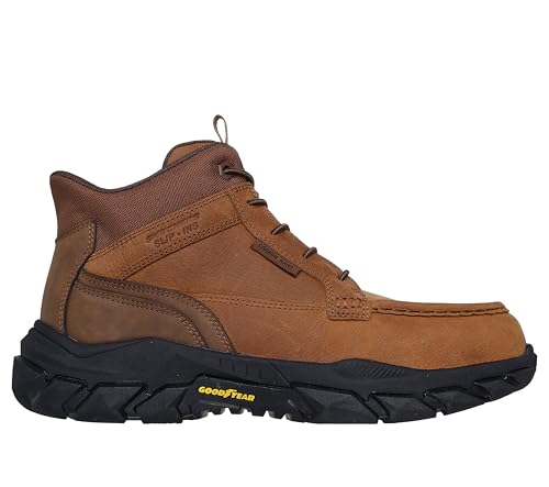 Skechers Men's Moc Hands Free Slip Ins Santoro Leather Nano Safety Toe Industrial Boot2