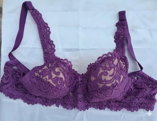 Image of Women's High-Support Lace Bra, Non-Padded, Unlined, Full Coverage, Lingerie
