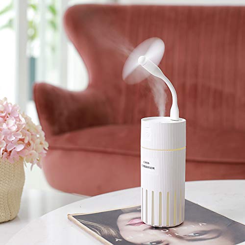 Anself 320 ml umidificador de ar com led night light mini ventilador purificador de ar purificador d
