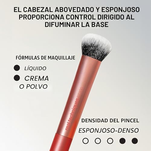 Miniatura 4 de Real Techniques Kit de esponjas de maquillaje Everyday Essentials, 4 brochas de maquillaje y 2 esponjas mezcladoras de maquillaje, para base, colorete, bronceador, juego de 6 piezas