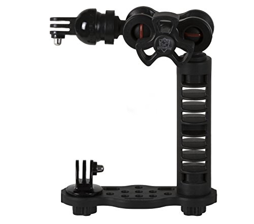 Soporte Go-Tray con mango articulado mediante esfera de 25 mm, para flash y cámaras tipo Qudos y adaptador para GoPro®. Art. n.º GO-TR.09 Cover