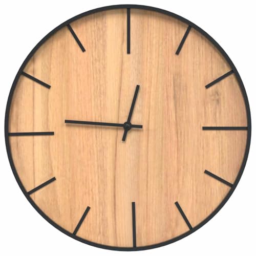 Horloge murale marron Ø39 cm grande pendule murale salon