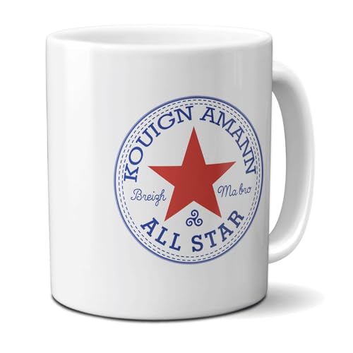 DECOHO Mug en céramique Kouign Amann - All Star, 33 cl - Imprimé en France