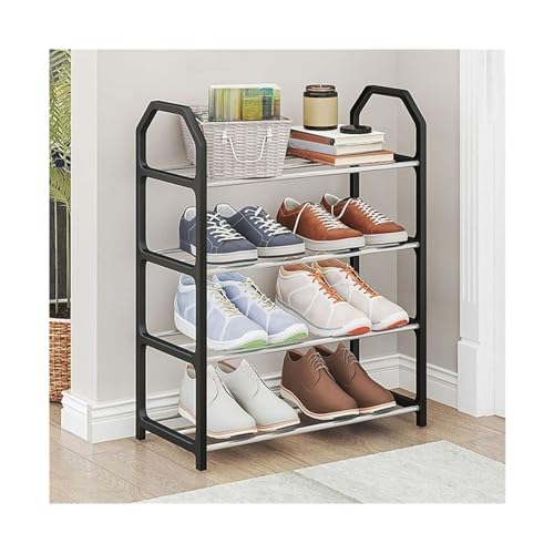 Genérico Zapatero Zapatero/Zapatero para Almacenamiento de Zapatos, Zapatero de 4 Niveles con Marco de Acero Tubular, Organizador de Zapatos Compacto e Independiente para Armario, Entrada, Pasillo