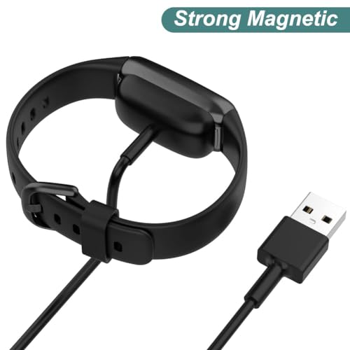 Image of Zitel Charger Compatible with Fitbit Charge 6 Charging USB Cable - Black